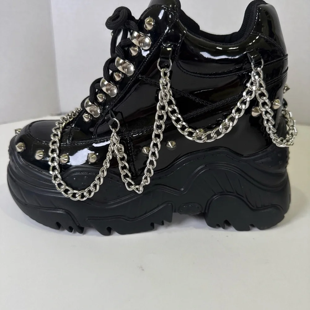 Anthony Wang Space Candy Chains Stud Platform SNEAKER Women Size 6 Punk Cosplay - Picture 5 of 10